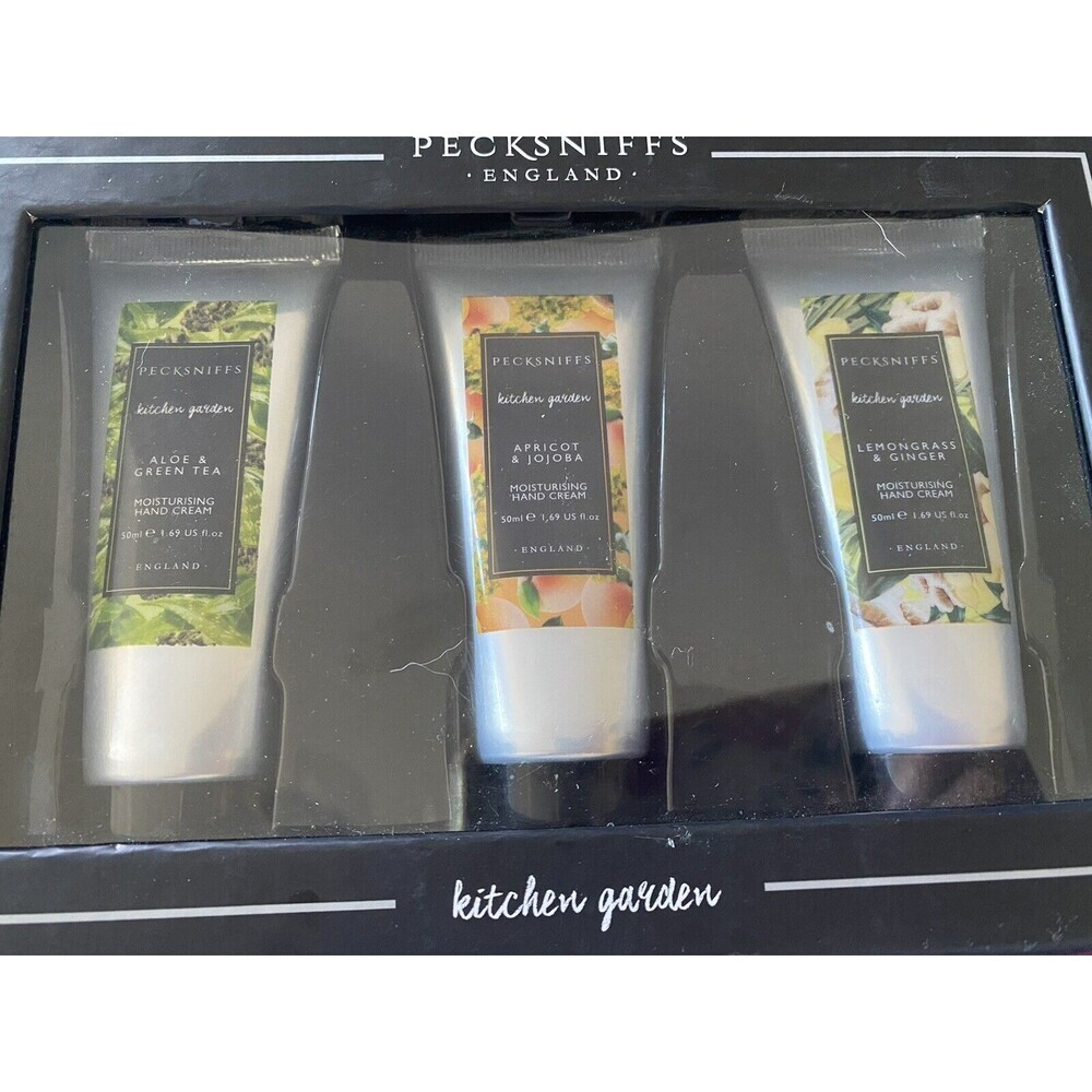 Pecksniffs‎ England Trio Hand Cream Lotion Kitchen Garden Travel Purse Size 1.69